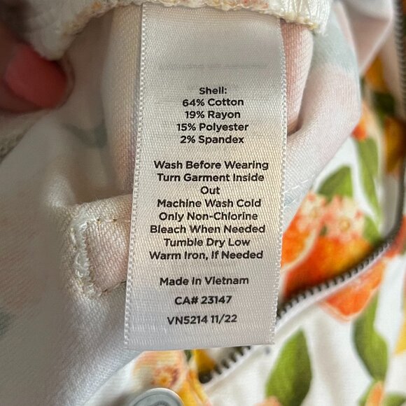 Talbots Women's Jegging Crops Lemon and Oranges - 10 - Picture 6 of 7